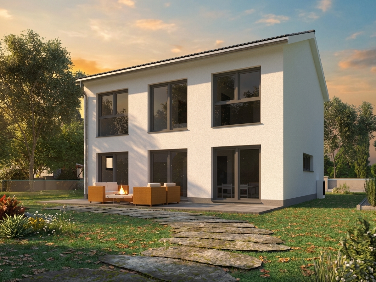 Modernes Wohnhaus mit Terrasse